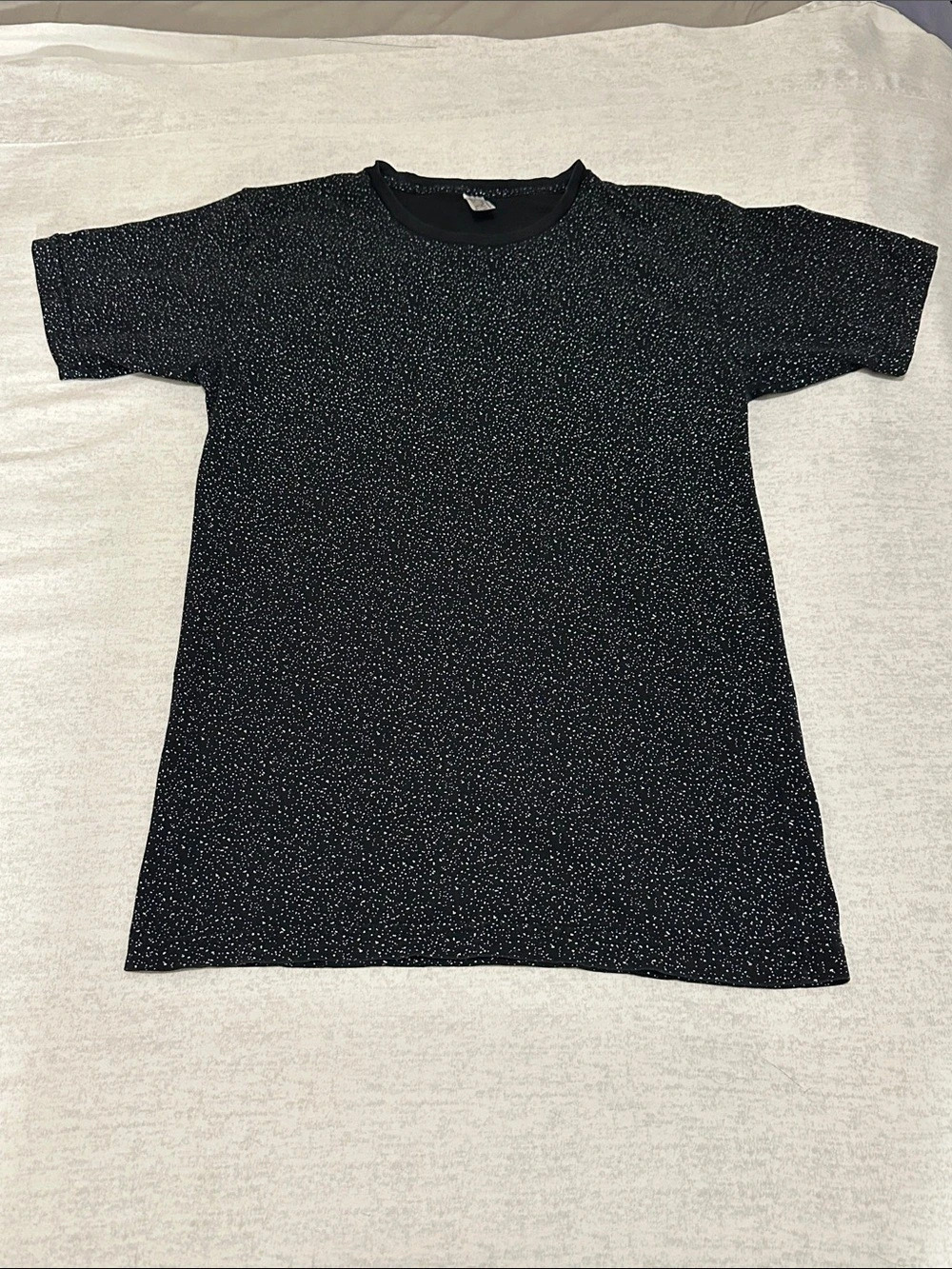 American Apparel Crewneck Tee (XTALL) in Black & White Size Medium